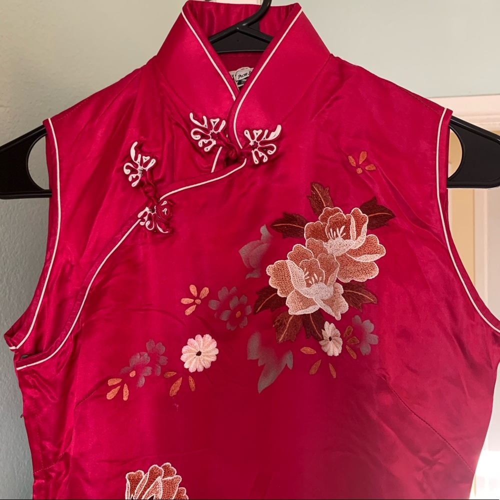 100% pure silk qipao style dress size small